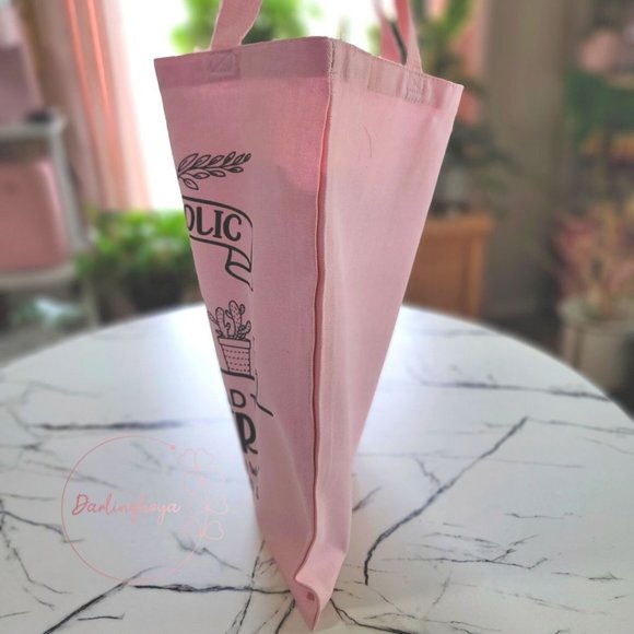 Plantaholic Canvas Tote - Pink - Picture 4 of 4